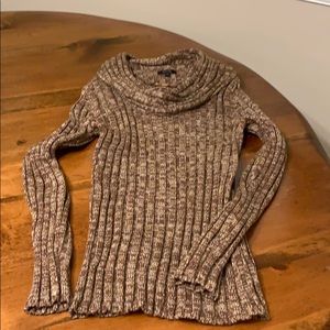 Apt. 9 brown sweater with gold flecks - medium